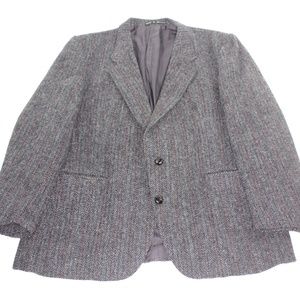 Harris Tweed Herringbone Jacket Wool Suit Blazer